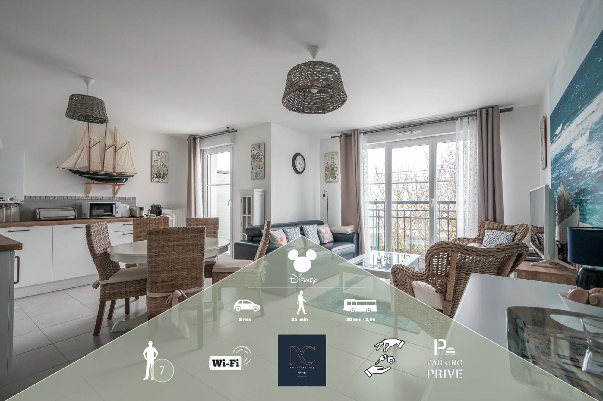 *Disneyland-Paris* 7Pers, Wifi, Netflix, Parking Монтеврен Экстерьер фото